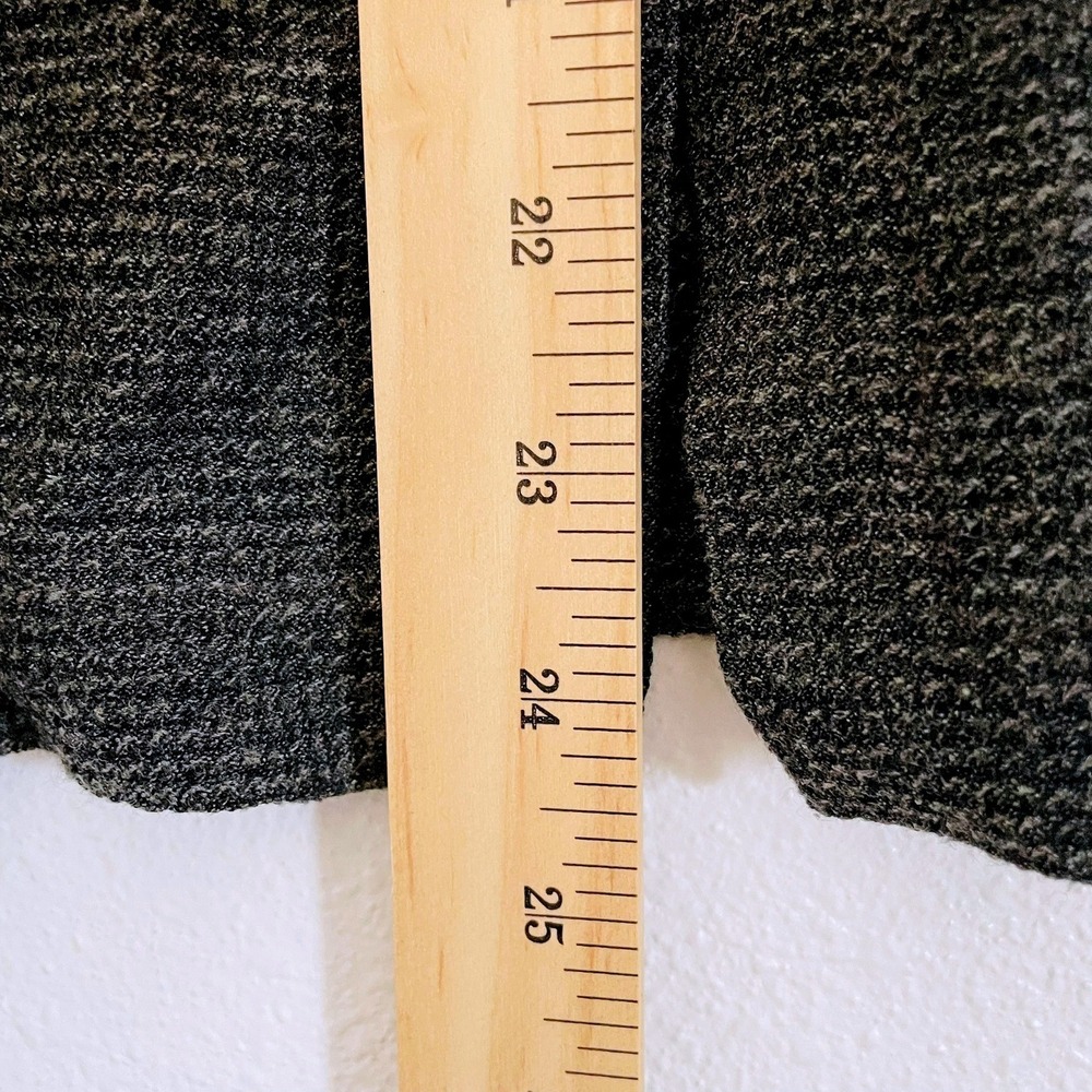 Eileen Fisher Waffle Wool Blend Italian Button Front Shirt Jacket Grey Womens SM - Picture 9 of 9